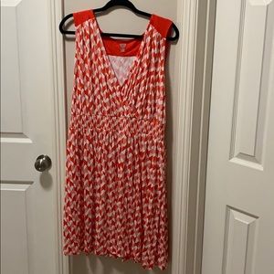 Orange and white sun dress